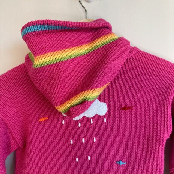 Roseberry Mi Chompita Peruvian Toddler Hooded Full Zip Sweater Hand Embroidered - Picture 7 of 10